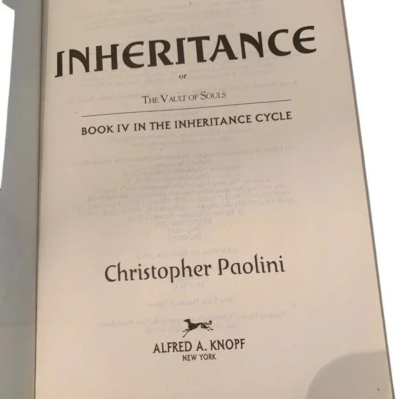 Inheritance Book 4 Inheritance Cycle Series Christopher Paolini Paperback 1st ED - Picture 5 of 9